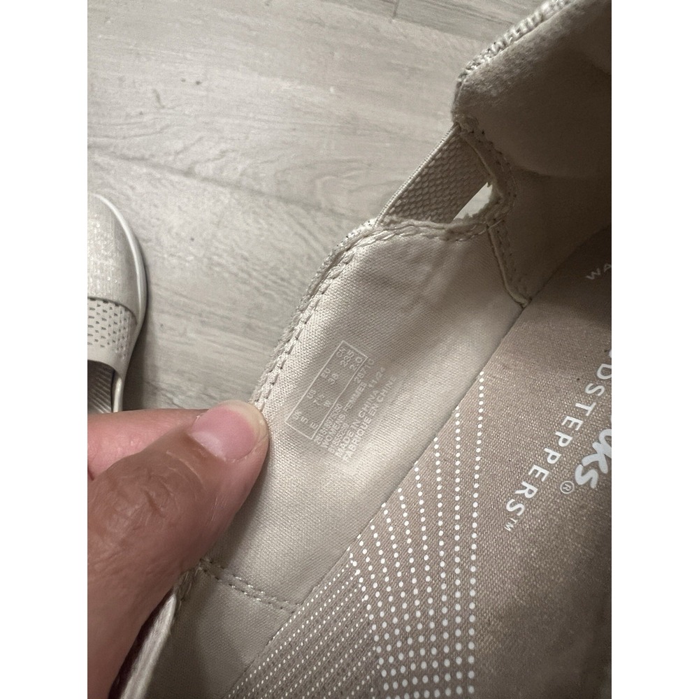 Clarks Cloud Steppers Slip On Shoes Breeze Metallic Natural Women's Loafers 7.5 - Picture 6 of 6